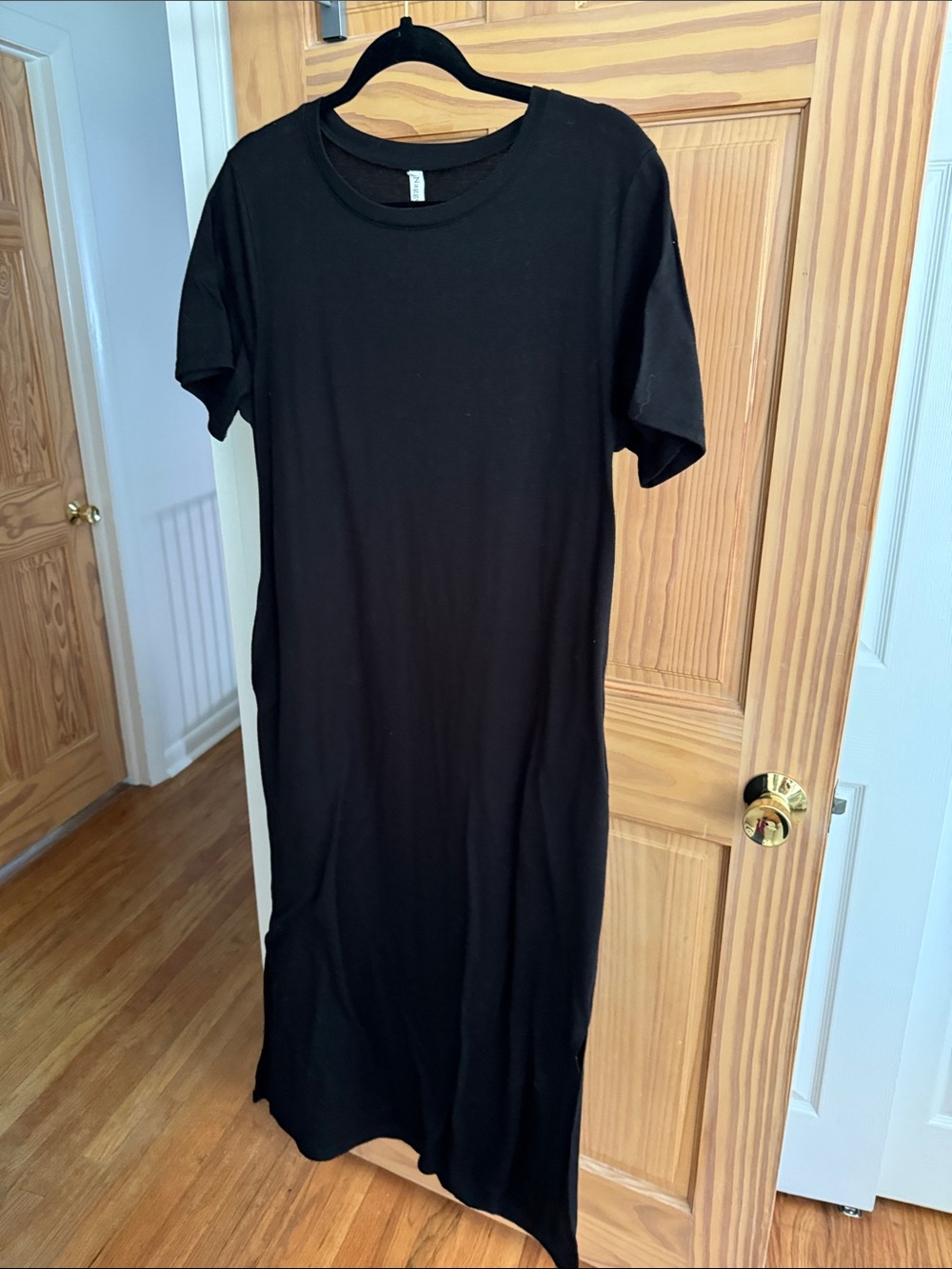 Everyday Black Maxi T‑Shirt Dress - Women
